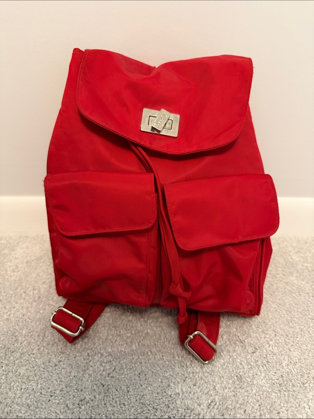 DKNY Red Women’s Nylon Backpack